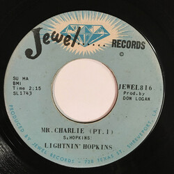 Lightnin' Hopkins Mr. Charlie (Pt. 1) / Mr. Charlie (Pt. 2) USED VINYL 7INCH SINGLE 45 RPM