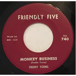 Freddy Young (2) Monkey Business / Someday Baby USED VINYL 7INCH 45 RPM
