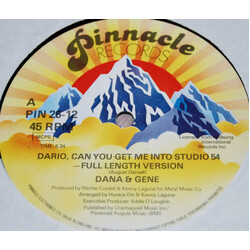 Dana & Gene Dario, Can You Get Me Into Studio 54 USED VINYL 12INCH 45 RPM SINGLE