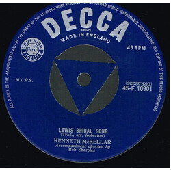Kenneth McKellar Lewis Bridal Song / Skye Boat Song USED VINYL 7INCH 45 RPM SINGLE