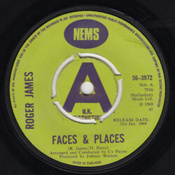 Roger James Faces & Places USED VINYL 7INCH 45 RPM SINGLE PROMO MONO