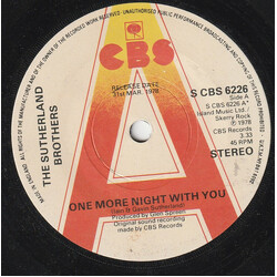 Sutherland Brothers One More Night With You USED VINYL 7INCH 45 RPM PROMO