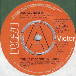 Doc Severinsen The Last Tango In Paris USED VINYL 7INCH 45 RPM SINGLE PROMO