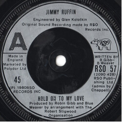 Jimmy Ruffin Hold On To My Love VINYL 7" USED