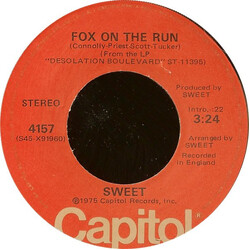The Sweet Fox On The Run / Burn On The Flame USED VINYL 7INCH 45 RPM SINGLE STEREO