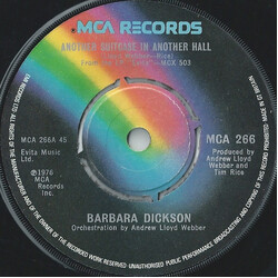 Barbara Dickson Another Suitcase In Another Hall USED VINYL 7INCH 45 RPM SINGLE