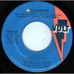 Maceo Woods / The Christian Tabernacle Concert Choir Amazing Grace / Hello Sunshine USED VINYL 7INCH 45 RPM SINGLE