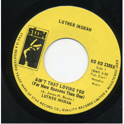 Luther Ingram Ain't That Loving You (For More Reasons Than One) / Home Don't Seem Like Home USED VINYL 7INCH 45 RPM SINGLE