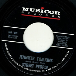 Street People (3) Jennifer Tomkins / All Night Long USED VINYL 7INCH 45 RPM SINGLE STYRENE MONO