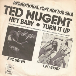 Ted Nugent / Lone Star (2) Hey Baby / A New Day USED VINYL 7INCH 33 S RPM SINGLE PROMO STEREO