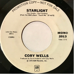Cory Wells (2) Starlight Vinyl 7" USED