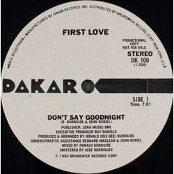 First Love Don't Say Goodnight / Love Me Today USED VINYL 12INCH 33 S RPM PROMO STEREO