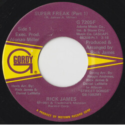 Rick James Super Freak VINYL 7" USED