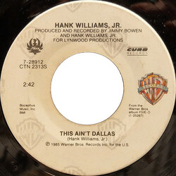 Hank Williams Jr. This Ain't Dallas / I Really Like Girls USED VINYL 7INCH 45 RPM