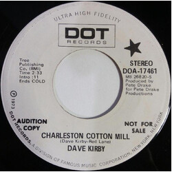 David Kirby (2) Charleston Cotton Mill USED VINYL 7INCH 45 RPM PROMO