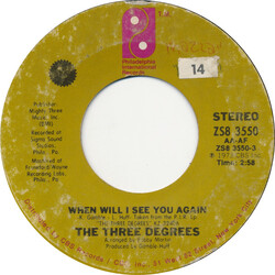 The Three Degrees When Will I See You Again USED VINYL 7INCH 45 RPM SINGLE STYRENE