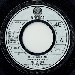 Status Quo Again And Again USED VINYL 7INCH 45 RPM SINGLE