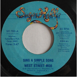 West Street Mob Sing A Simple Song USED VINYL 7INCH 45 RPM PROMO