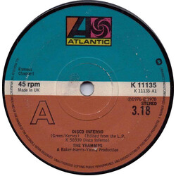 The Trammps Disco Inferno / That's Where The Happy People Go USED VINYL 7INCH 45 RPM SINGLE STEREO