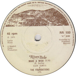 Clem Curtis & The Foundations Make A Wish USED VINYL 7INCH 45 RPM SINGLE