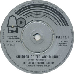 The Cleves School Choir Children Of The World Unite / Morning Has Broken USED VINYL 7INCH 45 RPM SINGLE