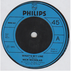 Nick Nicholas What's My Line Vinyl 7" USED