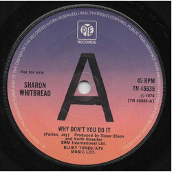 Sharon Whitbread Why Don't You Do It USED VINYL 7INCH SINGLE PROMO