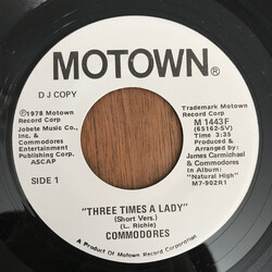 Commodores Three Times A Lady USED VINYL 7INCH 45 RPM SINGLE PROMO