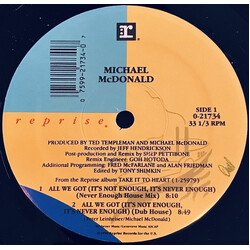 Michael McDonald All We Got (It's Not Enough, It's Never Enough) Vinyl 12" USED