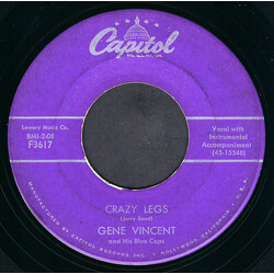 Gene Vincent & His Blue Caps Crazy Legs USED VINYL 7INCH 45 RPM SINGLE