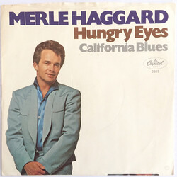 Merle Haggard / The Strangers (5) Hungry Eyes / California Blues USED VINYL 7INCH SINGLE 45 RPM