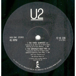 U2 The Unforgettable Fire USED VINYL 12INCH 45 RPM SINGLE