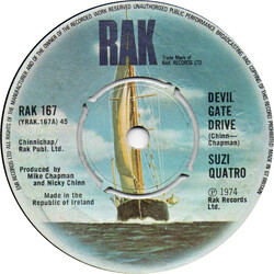 Suzi Quatro Devil Gate Drive USED VINYL 7INCH SINGLE 45 RPM