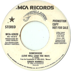 Grady Harrell Somewhere (Love Will Lead The Way) USED VINYL 7INCH 45 RPM PROMO
