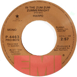 Harpo In The Zum-Zum-Zummernight USED VINYL 7INCH 45 RPM PROMO STEREO MONO