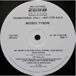 Moses Tyson, Jr. My Heart's On Fire (Soul Desire) Vinyl 12" USED