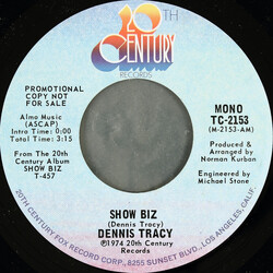 Dennis Tracy Show Biz USED VINYL 7INCH 45 RPM PROMO STEREO MONO