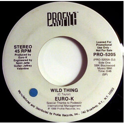 Euro-K Wild Thing USED VINYL 7INCH 45 RPM PROMO