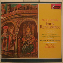 John Dunstable / The Purcell Consort Of Voices / Musica Reservata Music Of The Early Renaissance Vinyl LP USED