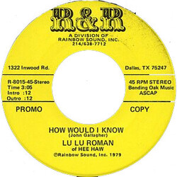Lulu Roman How Would I Know USED VINYL 7INCH SINGLE PROMO