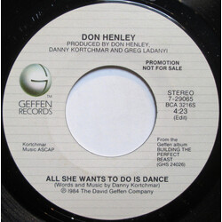 Don Henley All She Wants To Do Is Dance USED VINYL 7INCH 45 RPM SINGLE PROMO STYRENE