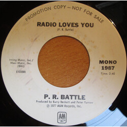 P.R. Battle Radio Loves You Vinyl 7" USED