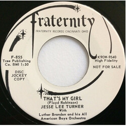 Jesse Lee Turner That's My Girl USED VINYL 7INCH 45 RPM PROMO