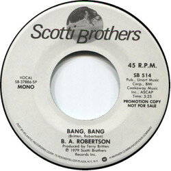 B. A. Robertson Bang, Bang USED VINYL 7INCH SINGLE PROMO STEREO MONO
