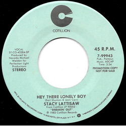 Stacy Lattisaw Hey There Lonely Boy USED VINYL 7INCH 45 RPM SINGLE PROMO MONO STEREO