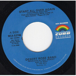 Desert Rose Band Start All Over Again USED VINYL 7INCH 45 RPM SINGLE