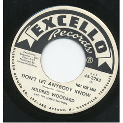 Mildred Woodard Dont Let Anybody Know / I'Ve Waited So Long USED VINYL 7INCH 45 RPM PROMO