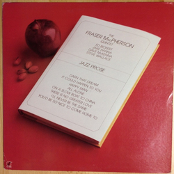 Fraser MacPherson / Ed Bickert / Jake Hanna / Dave McKenna / Steve Wallace The Fraser MacPherson Quintet - Jazz Prose Vinyl LP USED