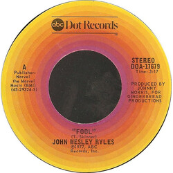 John Wesley Ryles Fool USED VINYL 7INCH 45 RPM