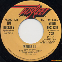 Tim Buckley Wanda Lu USED VINYL 7INCH 45 RPM SINGLE PROMO MONO